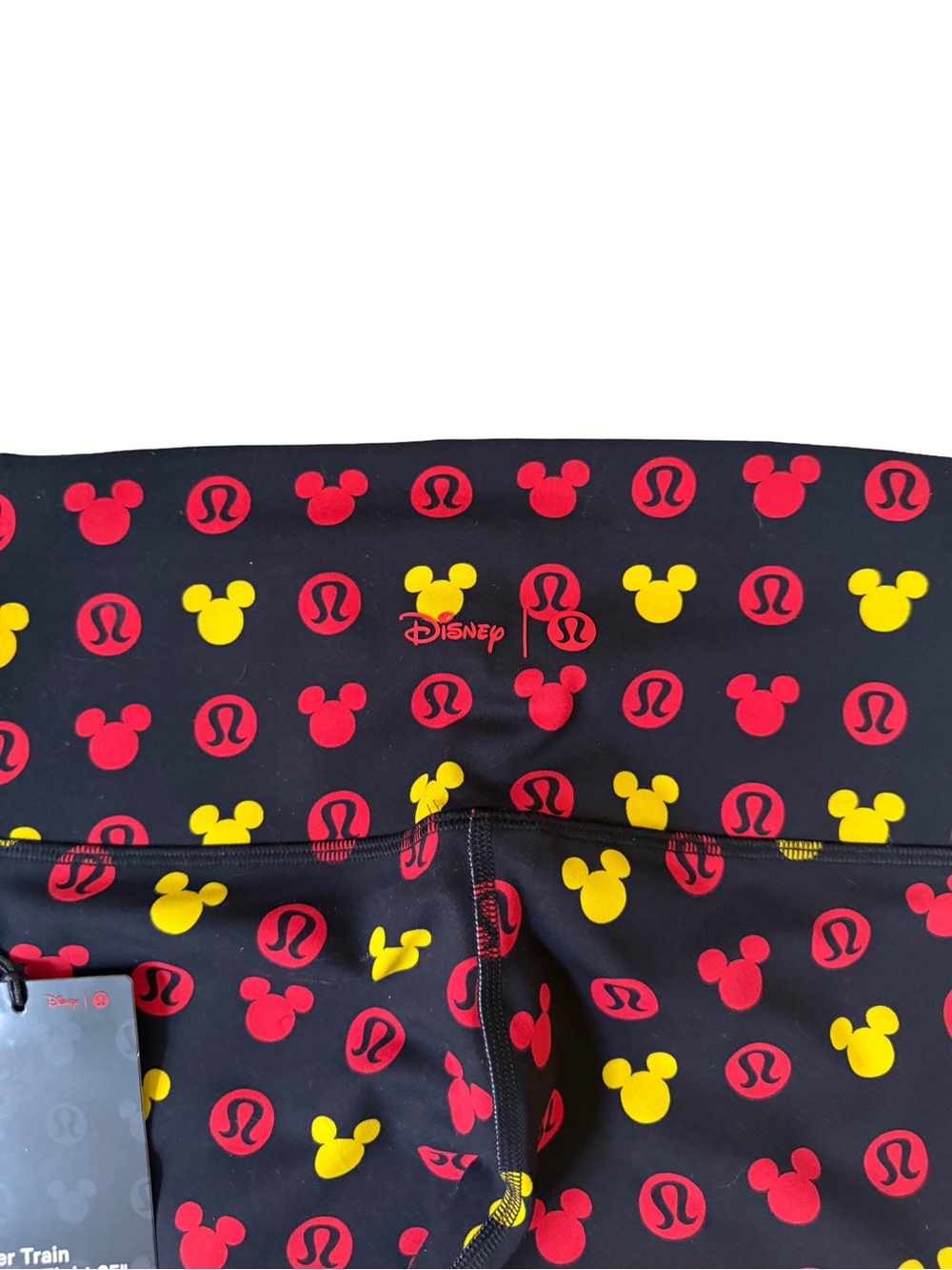 NWT LULULEMON x DISNEY BLACK HIGH WAISTED WUNDER TRAIN LEGGINGS W/ MICKEY MOUSE - Picture 6 of 8
